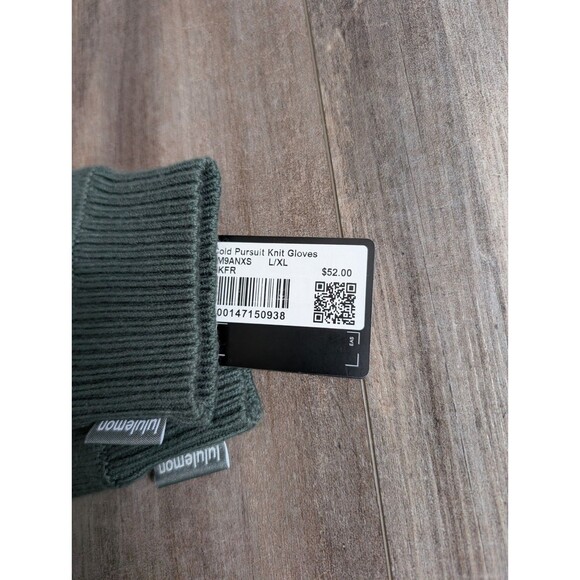 NWT Lululemon Cold Pursuit Knit Gloves Dark Forest Green Size L/XL LM9ANXS NEW - Picture 3 of 4
